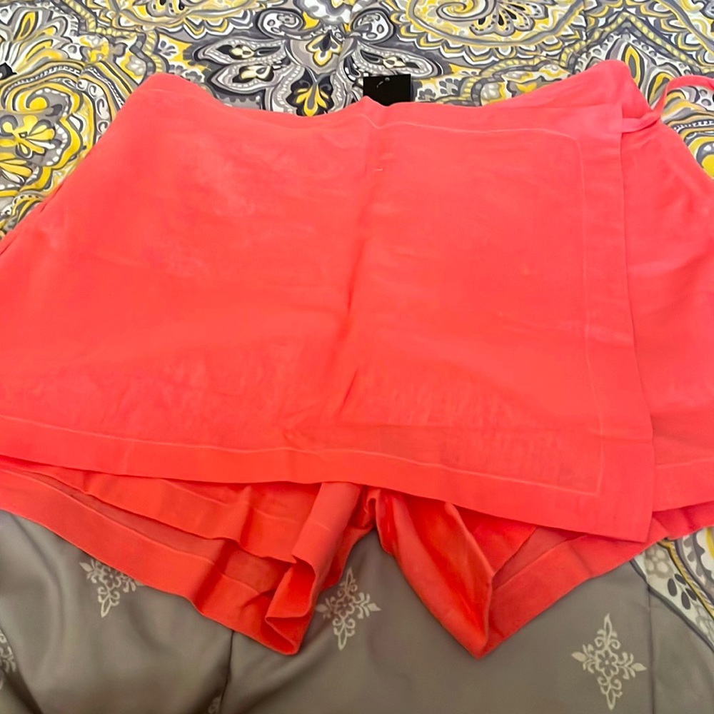 ELOQUII wrap front mini skort